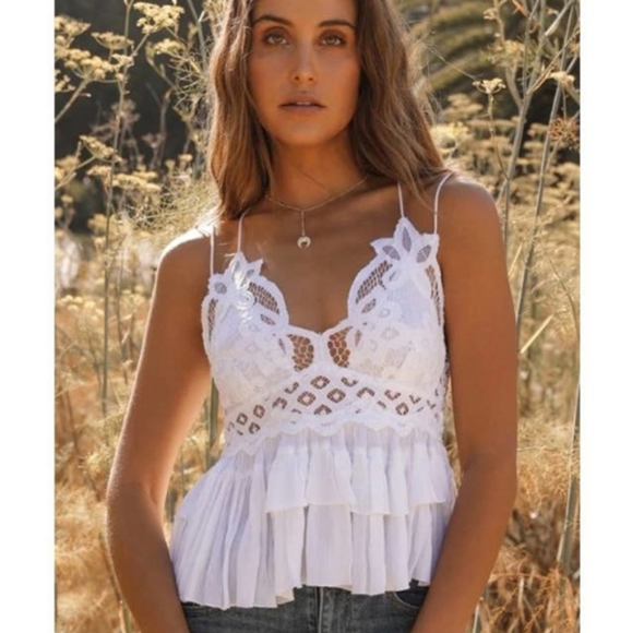 NWT Free People Adella Cami White - Picture 2 of 5